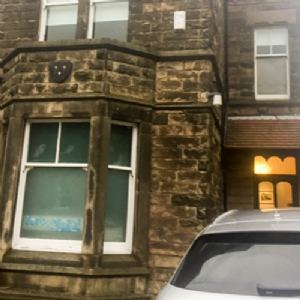 View Stone house before blast cleaning in Matlock, Derbyshire