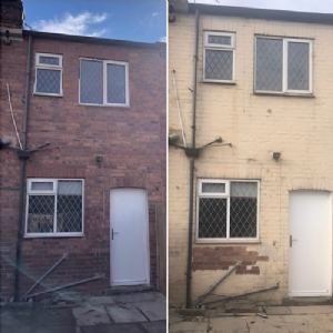 View Before and after view of a terraced house