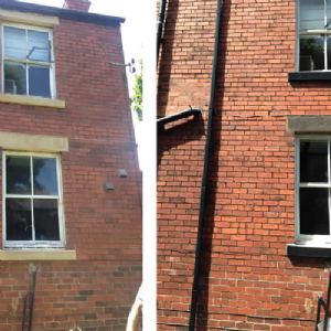 View Before and after sand blasting shot