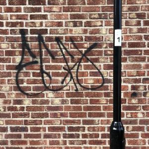View Brick wall with graffiti