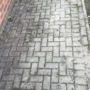 View Paving before pressure washing
