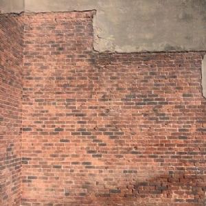 View Brick wall before sand blasting
