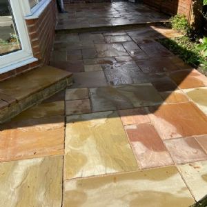 View After pressure washing